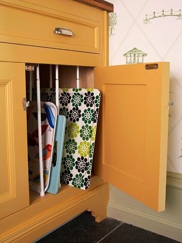 how to store cookie sheets vertically