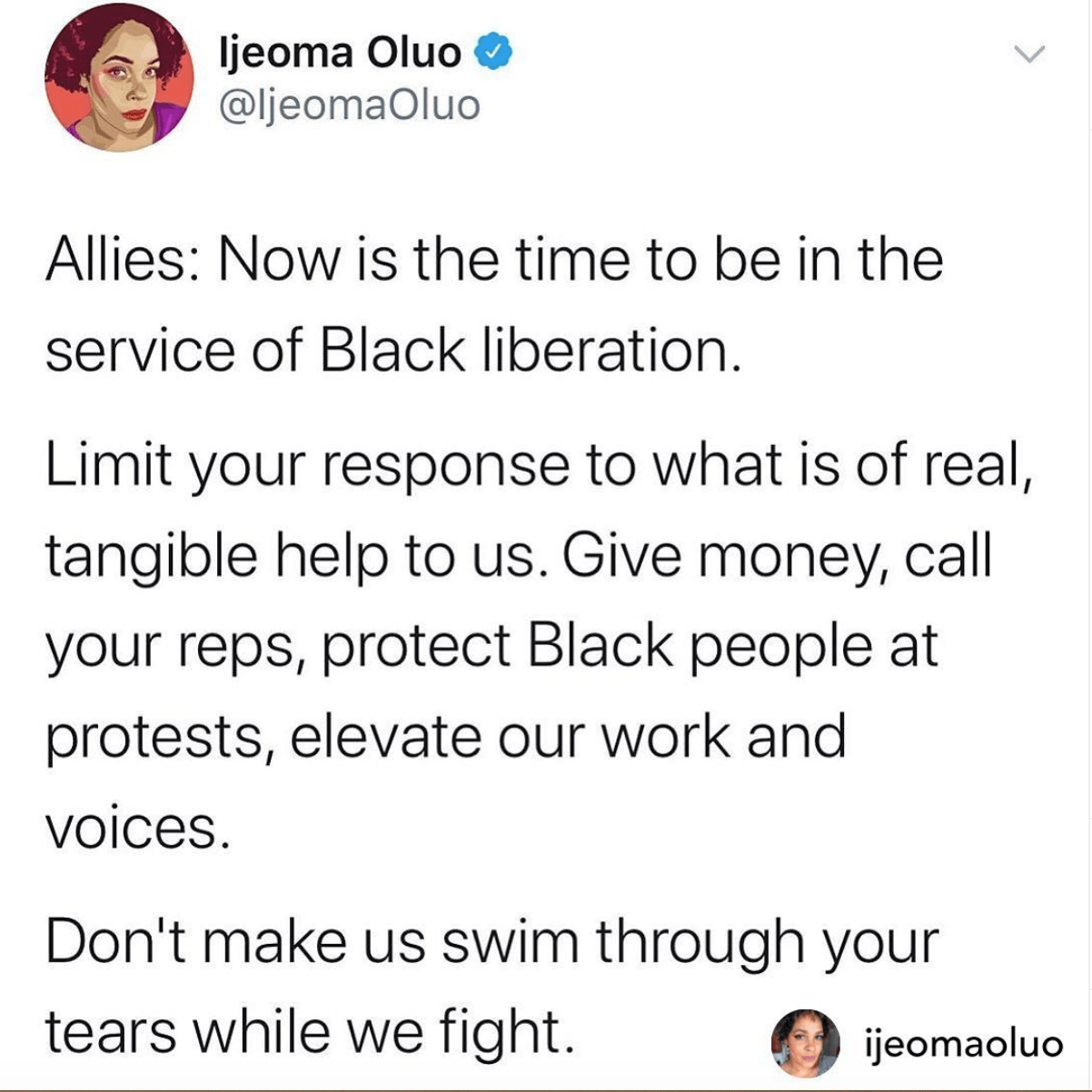 Things White People Can Do To Promote Racial Justice ijeoma Oluo quote