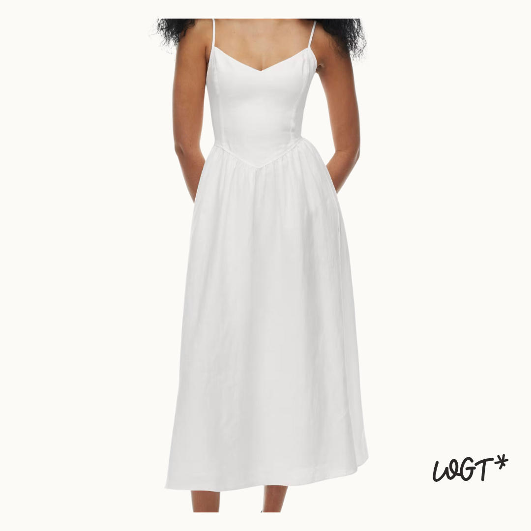 white linen dress for travel