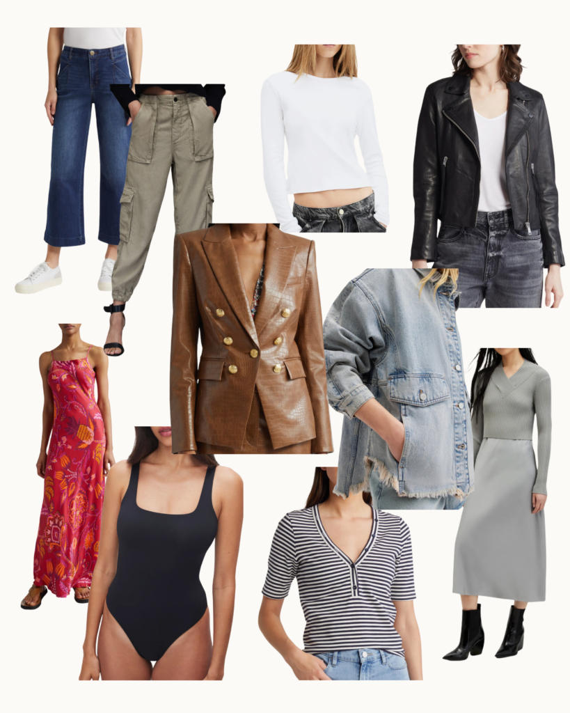 collage of Nordstrom Sale clothing picks by Sonni Abatta