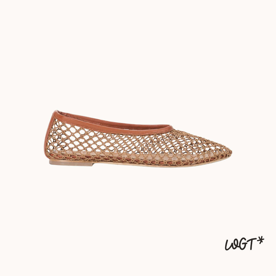 cute netted flat for fall