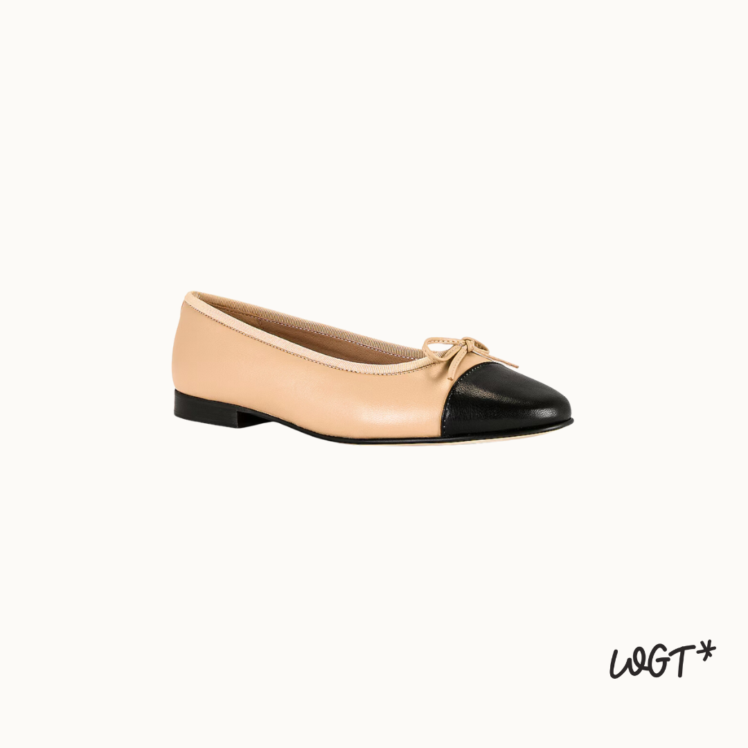 tan and black mary jane flat fall