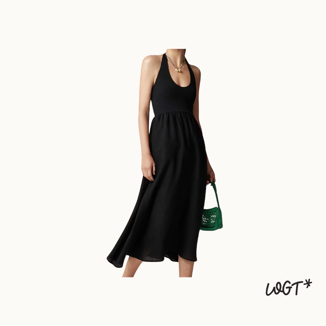 black halter dress